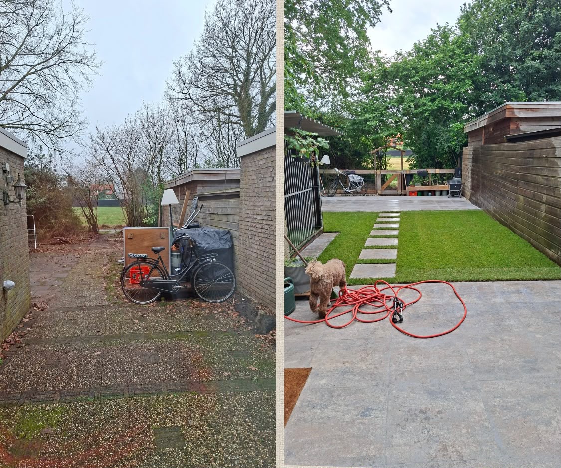 Voor & na — complete metamorfose achtertuin